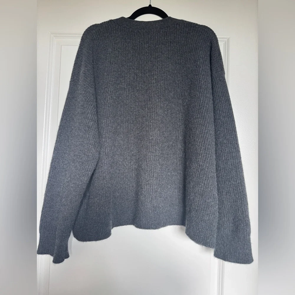 EUC Quince Mongolian Cashmere Fisherman Boxy Cropped Cardigan Sweater, Large - Picture 5 of 12